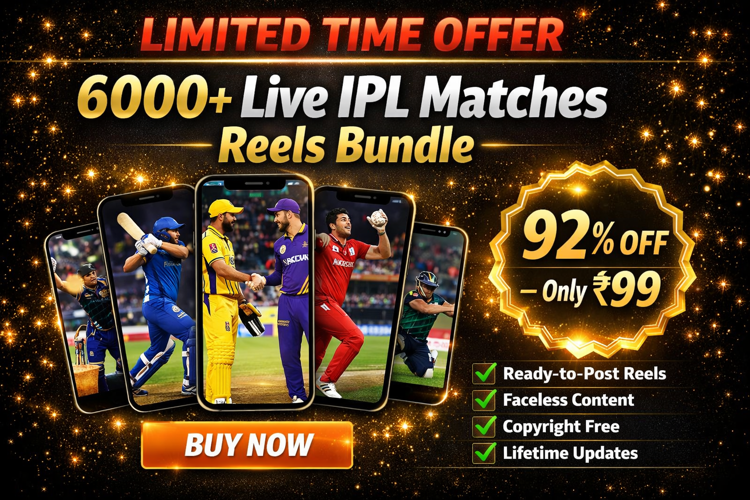 IPL Reels Bundle on Mobile Phones